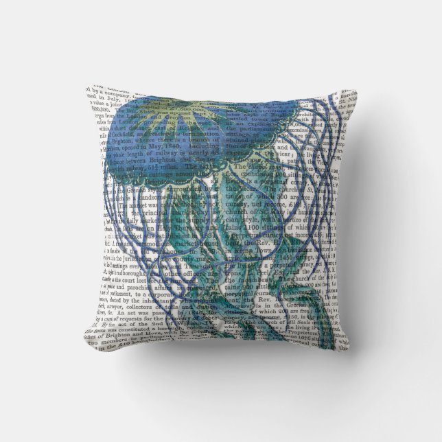 Blue Jellyfish Cushion (Front)