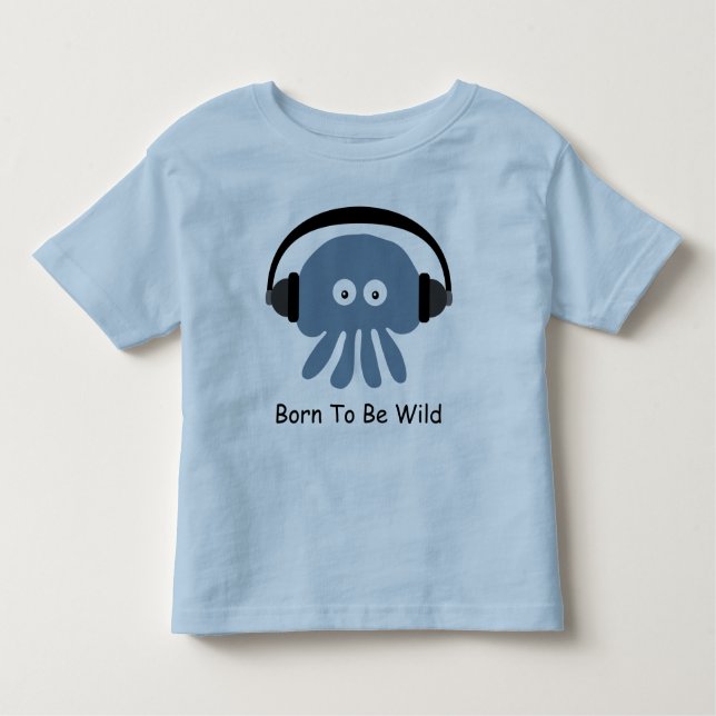Blue Jellyfish DJ Born To Be Wild T-shirt (Front)