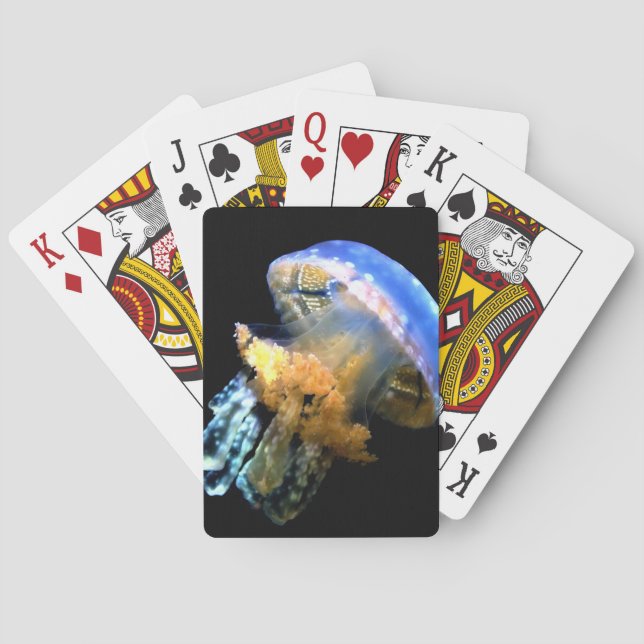 Blue Jellyfish Playing Cards (Back)