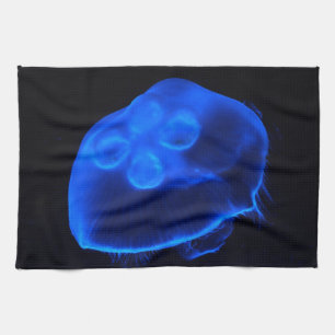 Blue Jellyfish Tea Towel