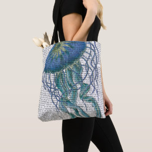 Blue Jellyfish Tote Bag