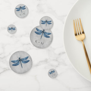 Blue Jewelled Dragonfly Wedding Confetti