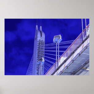 Blue Jiefang Bridge Poster