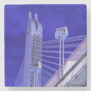 Blue Jiefang Bridge Stone Coaster