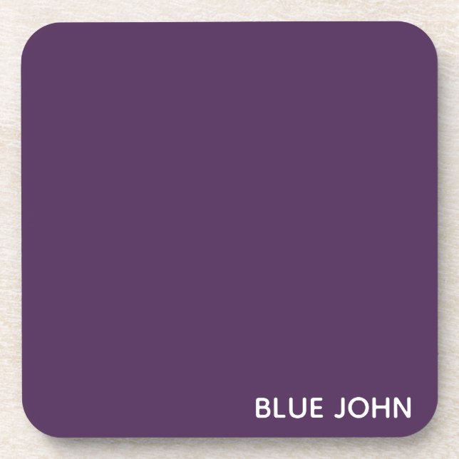 Blue John purple colour name Coaster (Front)