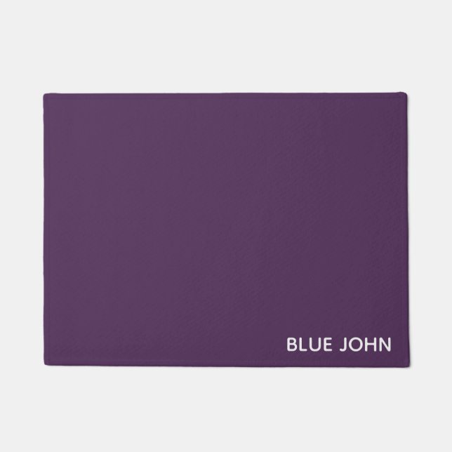 Blue John purple colour name Doormat (Front)