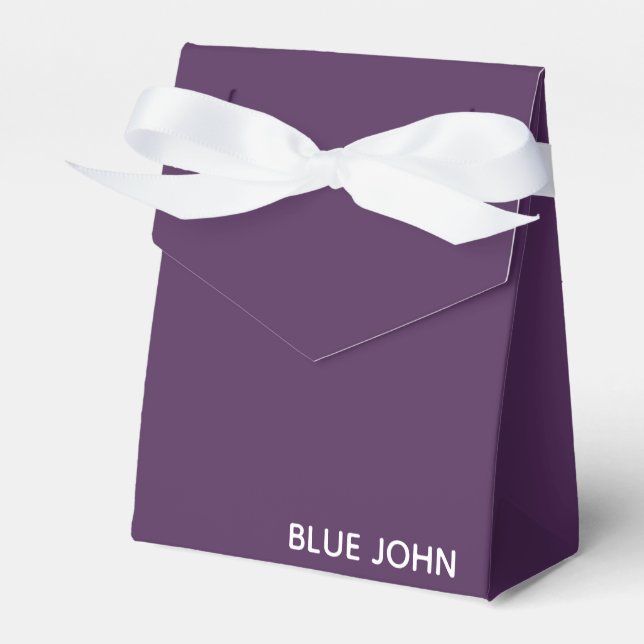 Blue John purple colour name Favour Box (Front Side)