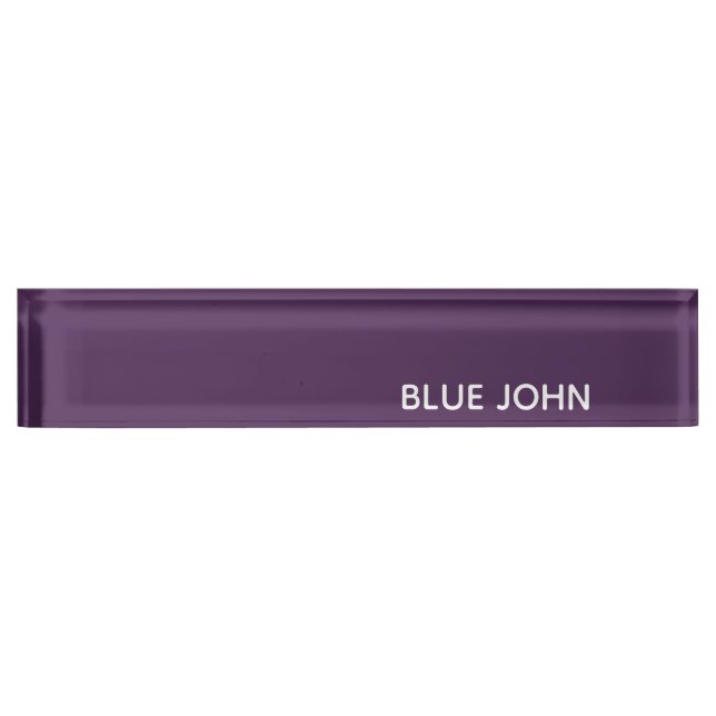 Blue John purple colour name Nameplate (Front)