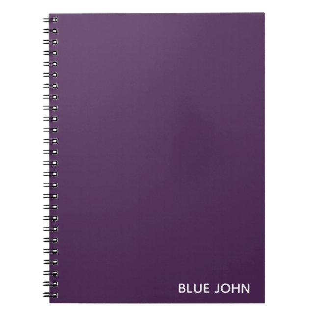 Blue John purple colour name Notebook (Front)