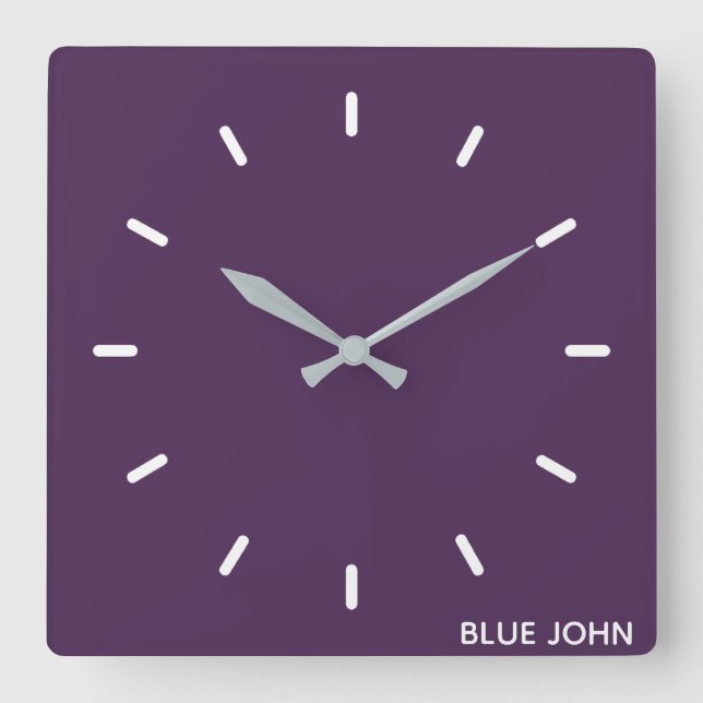 Blue John purple colour name Square Wall Clock (Front)