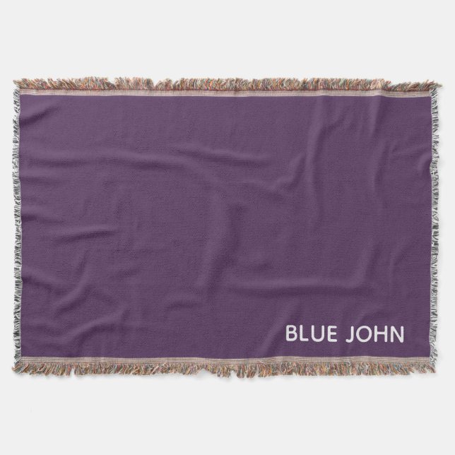 Blue John purple colour name Throw Blanket (Front)