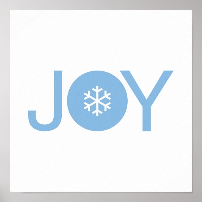 Blue Joy Christmas Poster (Front)