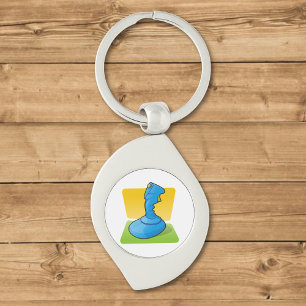 Blue Joystick Key Ring