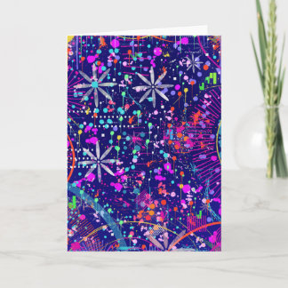 Blue Jubilee Abstract Art  Card