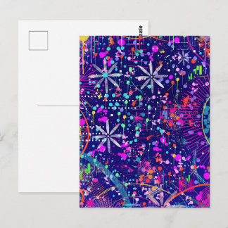 Blue Jubilee Abstract Art  Postcard