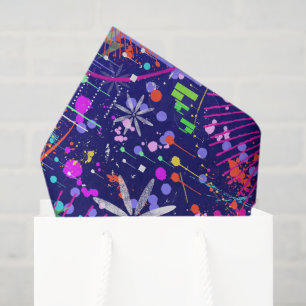 Blue Jubilee Abstract Art Tissue Paper