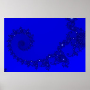 Blue Julia Spiral Poster