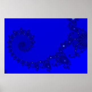 Blue Julia Spiral Poster