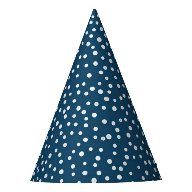 Blue Jumbly Dots Party Hat (Front)