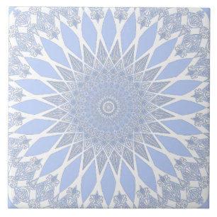 Blue Juniper Berry Tristyns Mandala Ceramic Tile