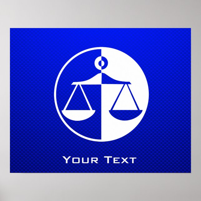 Blue Justice Scales Poster (Front)