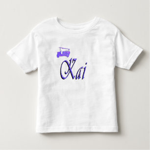 Blue Kai Name With Fire Truck, Toddler T-Shirt
