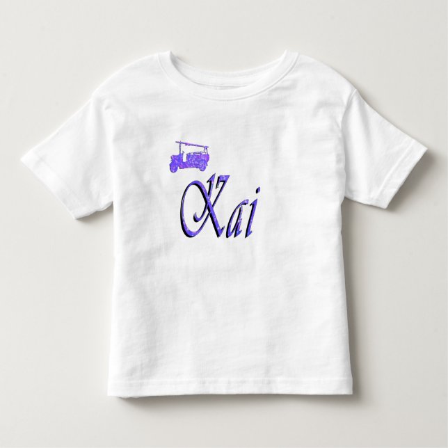 Blue Kai Name With Fire Truck, Toddler T-Shirt (Front)