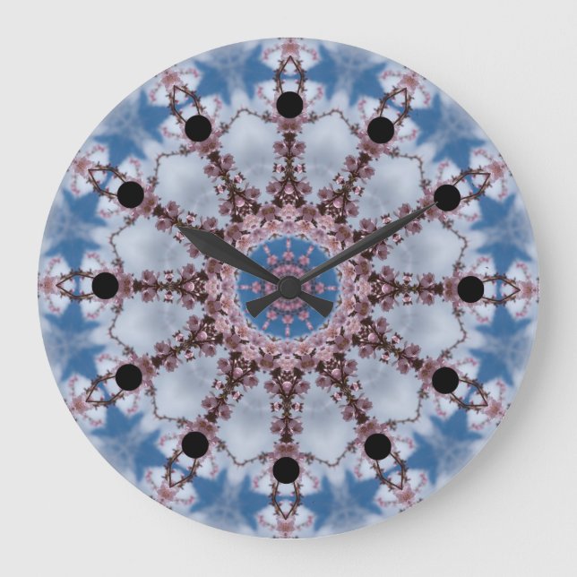 Blue Kaleidoscope Clock (Front)