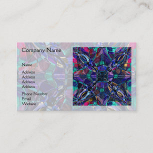 Blue Kaleidoscope Fractal Business Card