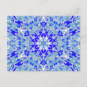 Blue Kaleidoscope Postcard