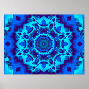 Blue Kaleidoscope Poster
