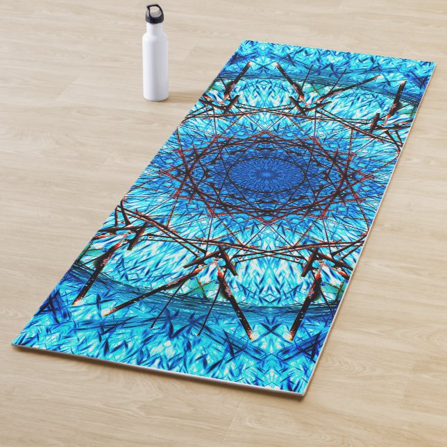 Blue Kaleidoscopic Yoga Mat (In Situ)