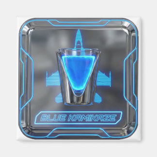 Blue Kamikaze Vodka Shot Magnet