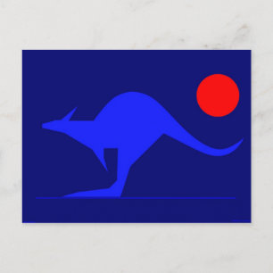 Blue Kangaroo Postcard