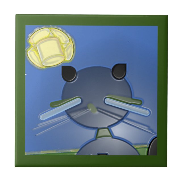 BLUE KAT CERAMIC TILE (Front)