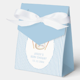 Blue Kawaii Boy Bow Asian Dumpling Baby Shower Favour Box