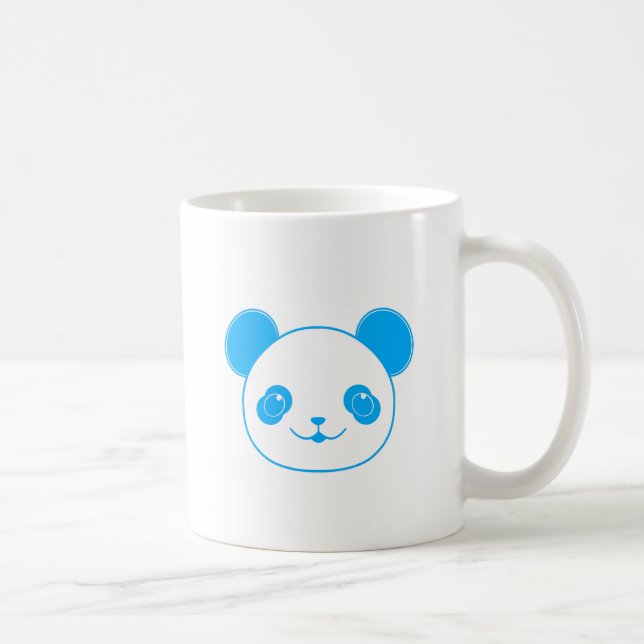 Blue Kawaii Panda Bear Coffee Mug (Right)
