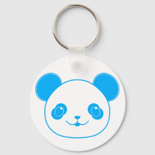 Blue Kawaii Panda Bear Key Ring