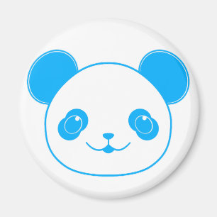 Blue Kawaii Panda Bear Magnet
