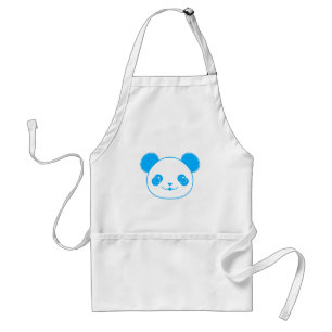Blue Kawaii Panda Bear Standard Apron