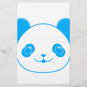 Blue Kawaii Panda Bear Stationery