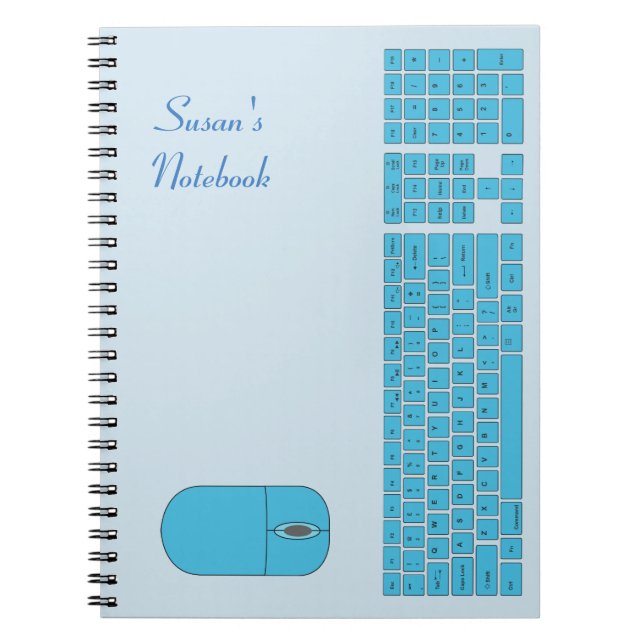 Blue Keyboard and Mouse Notebook (Front)