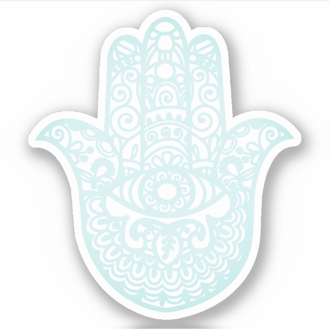 Blue Khamsa Hand Good luck (Front)