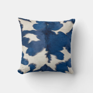 Blue Kilim Decorative Pillows: cow pillow