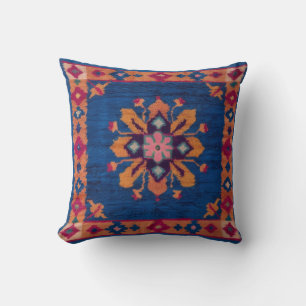 Blue Kilim Rug Pillows: A Blend of Persian and Tur Cushion