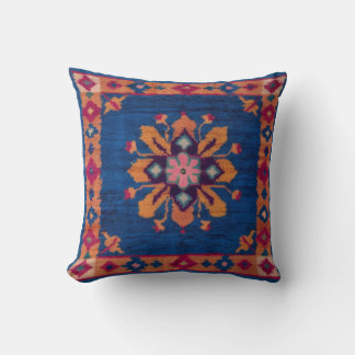 Blue Kilim Rug Pillows: A Blend of Persian and Tur Cushion