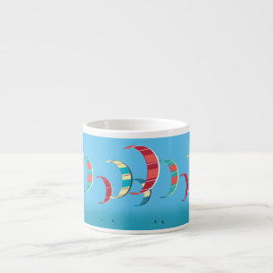 Blue Kiteboarding Design Espresso Cup