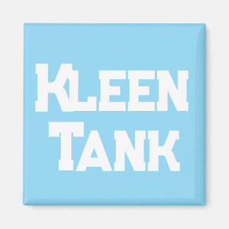 Blue Kleen Tank Logo Waves Water typography Magnet