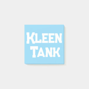 Blue Kleen Tank Logo Waves Water typography Post-it Notes