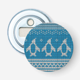 Blue Knitted Background Bottle Opener